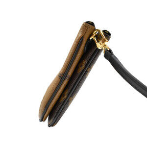 Louis Vuitton Reverse Shoulder Monogram Giant Double Pochette Zip Bag